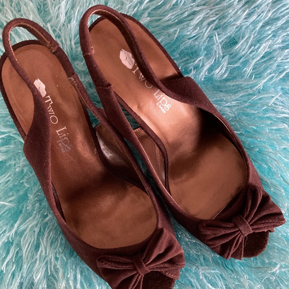 Peep Toe Sling Back Heels (Never Worn) - Picture 2 of 4